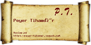 Peyer Tihamér névjegykártya